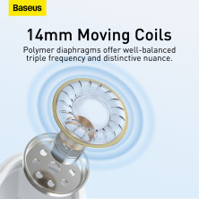Навушники Baseus Encok H17 Lateral in-ear Wired Earphone jack 3.5 mm Білий