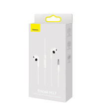 Навушники Baseus Encok H17 Lateral in-ear Wired Earphone jack 3.5 mm Білий