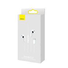Наушники Baseus Encok C17 Lateral in-ear Wired Earphone Type-C Белый