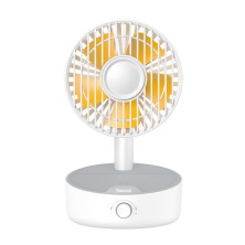 Вентилятор портативний Baseus Hermit Desktop Wireless Charger Fan настільний з функцією бездротової зарядки Qi 10W Білий