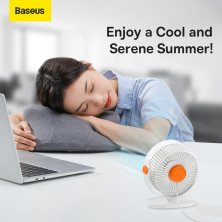 Вентилятор портативный Baseus Serenity Desktop Fan настольный Белый