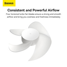 Вентилятор портативный Baseus Serenity Desktop Fan настольный Белый