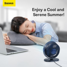 Вентилятор портативный Baseus Serenity Desktop Fan настольный Синий