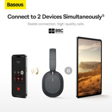 Бездротові Bluetooth навушники Baseus Bowie D05 Сірий