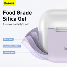 Чехол для AirPods 3 Baseus Super Thin Silica Gel Case Фиолетовый