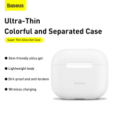 Чехол для AirPods 3 Baseus Super Thin Silica Gel Case Белый