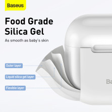 Чехол для AirPods 3 Baseus Super Thin Silica Gel Case Белый