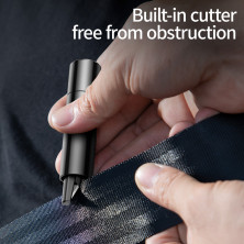 Аварійний молоток і ніж для ременя автомобільний Baseus Sharp Tool Safety Hammer Сірий