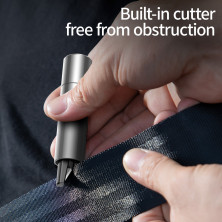 Аварійний молоток і ніж для ременя автомобільний Baseus Sharp Tool Safety Hammer Сріблястий