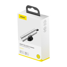 Аварійний молоток і ніж для ременя автомобільний Baseus Sharp Tool Safety Hammer Сріблястий