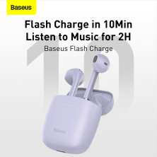 Бездротові Bluetooth навушники Baseus Encok TWS W04 Фіолетовий