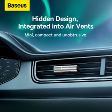 Ароматизатор в машину Baseus Graceful Car Fragrance Lite Alpine Green та 2 арома-картриджі Сріблястий
