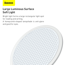 Настільна лампа Baseus LED Smart Eye Series Full Spectrum Double Light Source AAA Reading and Writing Desk Lamp CN Version Білий