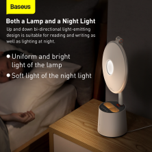 Настільна лампа Baseus LED Smart Eye Series Full Spectrum Double Light Source AAA Reading and Writing Desk Lamp CN Version Білий