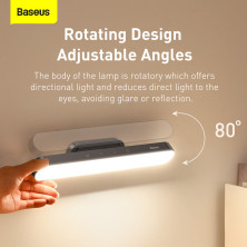 Настольная лампа Baseus Magnetic Stepless Dimming Charging Desk Lamp переносная с встроенным аккумулятором 1800 mAh Серый