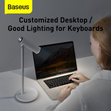 Настільна лампа Baseus i-wok Series Charging Office Reading Desk Lamp переносна з вбудованим акумулятором 1800 mAh Білий