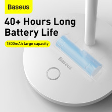 Настільна лампа Baseus i-wok Series Charging Office Reading Desk Lamp переносна з вбудованим акумулятором 1800 mAh Білий