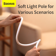 Настільна лампа на гнучкій ніжці Baseus Comfort Reading Charging Uniform Light Hose з вбудованим акумулятором 1800 mAh Білий