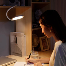 Настільна лампа на гнучкій ніжці Baseus Comfort Reading Charging Uniform Light Hose з вбудованим акумулятором 1800 mAh Білий