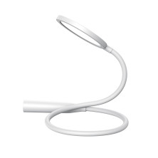 Настільна лампа на гнучкій ніжці Baseus Comfort Reading Charging Uniform Light Hose з вбудованим акумулятором 1800 mAh Білий