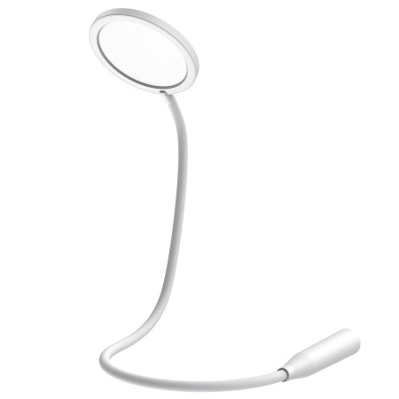 Настільна лампа на гнучкій ніжці Baseus Comfort Reading Charging Uniform Light Hose з вбудованим акумулятором 1800 mAh Білий