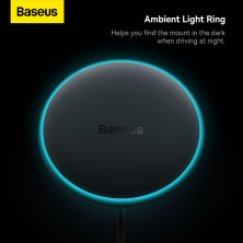Беспроводное автомобильное зарядное устройство Baseus CW01 Magnetic Wireless Charging Car Mount 40W с функцией MagSafe и Qi 15W+USB 25W Черный