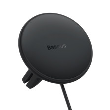 Беспроводное автомобильное зарядное устройство Baseus CW01 Magnetic Wireless Charging Car Mount 40W с функцией MagSafe и Qi 15W+USB 25W Черный