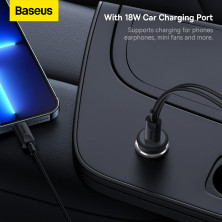 Беспроводное автомобильное зарядное устройство Baseus CW01 Magnetic Wireless Charging Car Mount 40W с функцией MagSafe и Qi 15W+Type-C 25W Черный