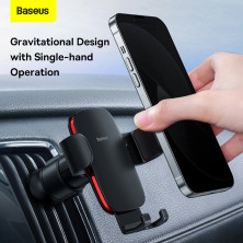 Автодержатель для телефона Baseus Metal Age2 Gravity Air Outlet Version в воздуховод Черный