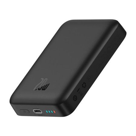 УМБ Baseus Magnetic Mini Wireless Fast Charge 2in1 10000mAh 20W 2.4A QC3.0+PD3.0 с Беспроводной зарядкой Qi 15W Черный