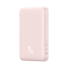 УМБ Baseus Magnetic Mini Wireless Fast Charge 2in1 10000mAh 20W 2.4A QC3.0+PD3.0 с Беспроводной зарядкой Qi 15W Розовый