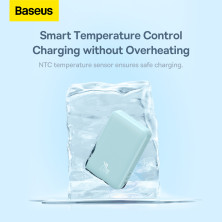 УМБ Baseus Magnetic Mini Wireless Fast Charge 2in1 10000mAh 20W 2.4A QC3.0+PD3.0 с Беспроводной зарядкой Qi 15W Голубой