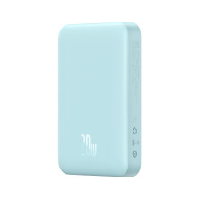 УМБ Baseus Magnetic Mini Wireless Fast Charge 2in1 10000mAh 20W 2.4A QC3.0+PD3.0 с Беспроводной зарядкой Qi 15W Голубой