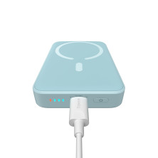 УМБ Baseus Magnetic Mini Wireless Fast Charge 2in1 10000mAh 20W 2.4A QC3.0+PD3.0 с Беспроводной зарядкой Qi 15W Голубой