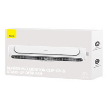 Вентилятор портативный Baseus Refreshing Monitor Clip-On & Stand-Up Desk Fan настольный и с креплением на монитор Белый