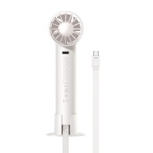 Вентилятор портативный Baseus Flyer Turbine Handheld Fan с аккумулятором 4000 мАч функцией павербанка и встроенным Type-C кабелем Белый