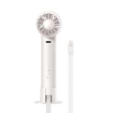 Вентилятор портативний Baseus Flyer Turbine Handheld Fan з акумулятором 4000 мАг функцією павербанка і вбудованим Lightning кабелем Білий