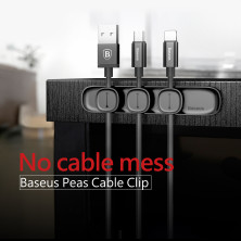 Органайзер для проводів Baseus Peas Cable Clip Чорний