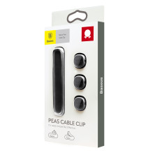 Органайзер для проводів Baseus Peas Cable Clip Чорний