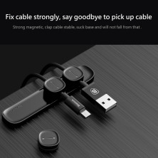 Органайзер для проводів Baseus Peas Cable Clip Чорний