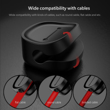 Органайзер для проводів Baseus Peas Cable Clip Чорний