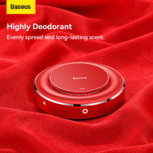 Ароматизатор в машину Baseus Metal Fabric Aroma Holder и 4 арома-картриджа Красный
