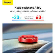 Ароматизатор в машину Baseus Metal Fabric Aroma Holder и 4 арома-картриджа Красный