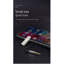 Bluetooth AUX аудіоадаптер Baseus BA01 USB Wireless Adapter Cable авто адаптер ресивер магнітоли Чорний