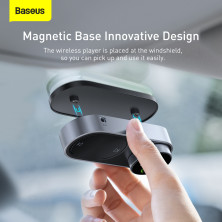 FM-трансмітер Baseus Solar Car Wireless MP3 Player на сонячній батареї Чорний