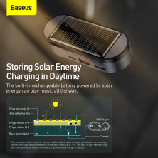 FM-трансмітер Baseus Solar Car Wireless MP3 Player на сонячній батареї Чорний