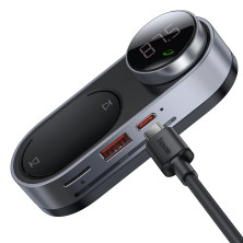 FM-трансмітер Baseus Solar Car Wireless MP3 Player на сонячній батареї Чорний