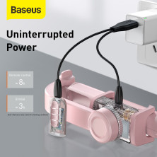 Селфи-монопод Baseus Lovely Uniaxial 3in1 с функцией штатива стабилизатором и пультом Bluetooth Розовый