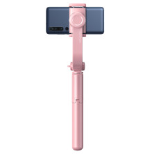 Селфи-монопод Baseus Lovely Uniaxial 3in1 с функцией штатива стабилизатором и пультом Bluetooth Розовый