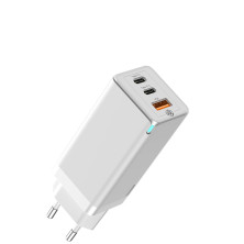 Сетевое зарядное устройство Baseus Quick GaN Travel QC4.0+PD3.0 65W USB+2Type-C 5A Белый